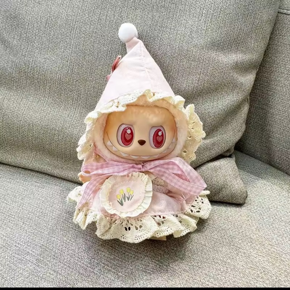 Adorable Pink Hooded dress for dolls